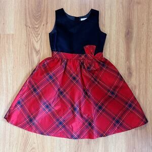 Gymboree Dressed Up Black And Red Plaid Holiday Dress